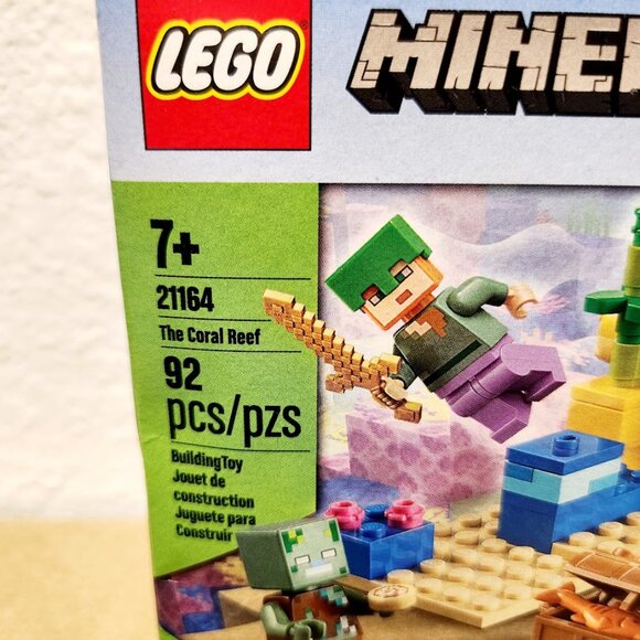 NEW LEGO Minecraft Building Set Coral Reef CHRISTMAS GIFT STOCKING STUFFER 21164 - Picture 3 of 12